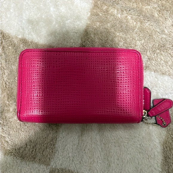 Coach Fuchsia Textured Wallet - Picture 6 of 8